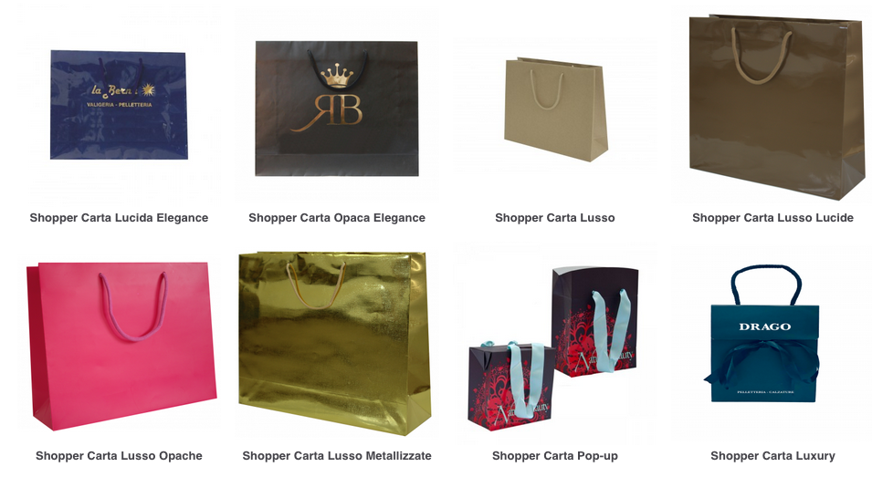 Borse di carta personalizzate lusso